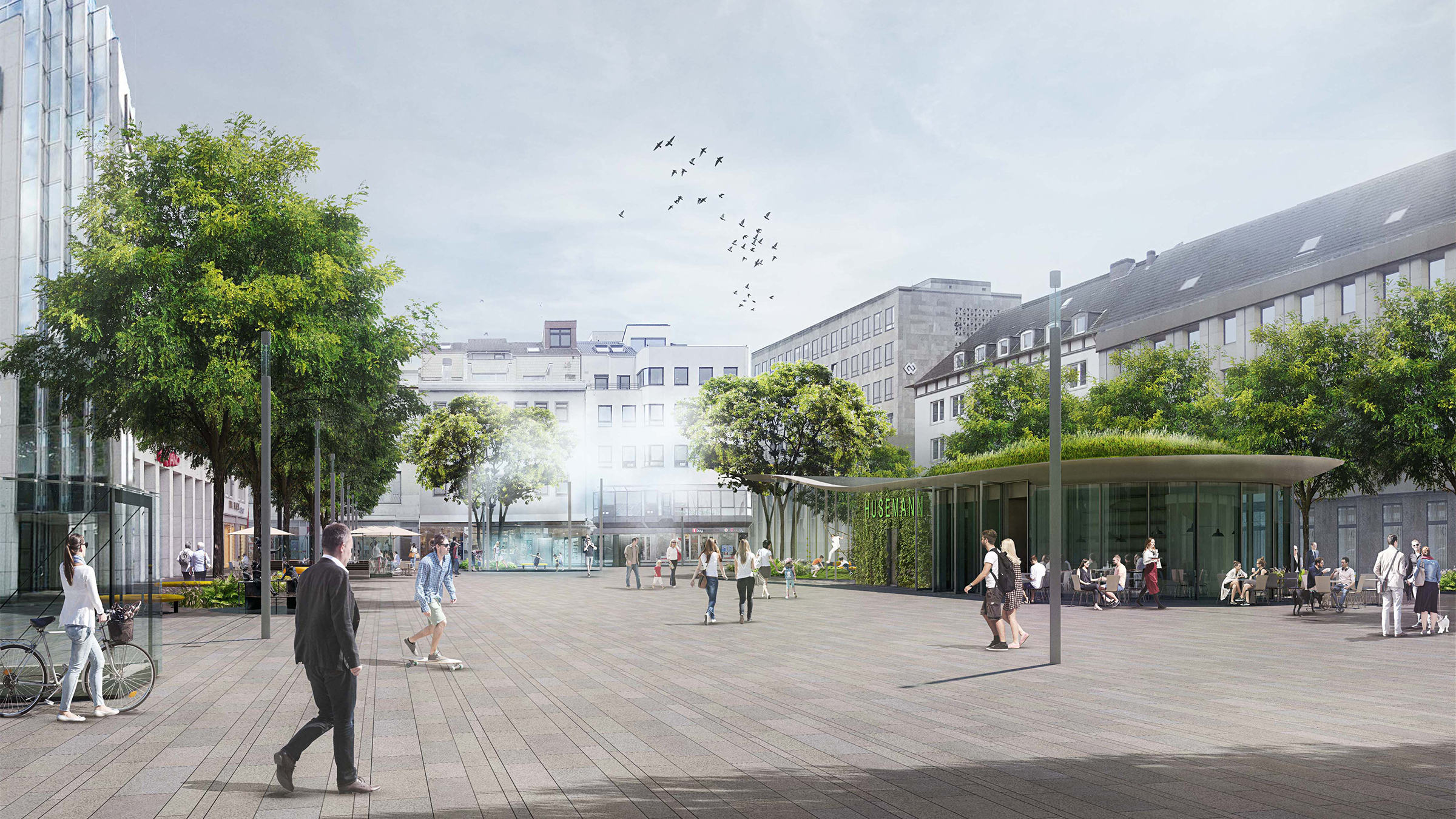 Neugestaltung Husemannplatz | Visualisierung Tag